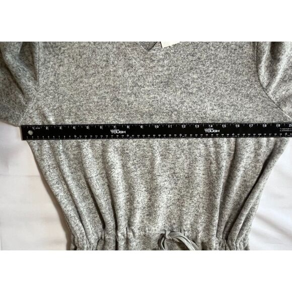 NWT Soft Surroundings Dress Large Easy Living Drawstring Waist Gray Soft Cozy - Picture 5 of 6